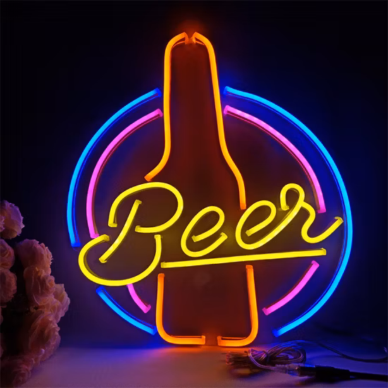 Neon-Regenbogenlicht-LED-RGB-Neon-Flex-Neonschilder für die Hausbar
