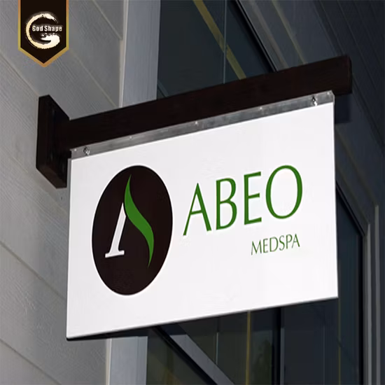 Decke Werbung Display Signage Außen Metallklinge Schild -0416L