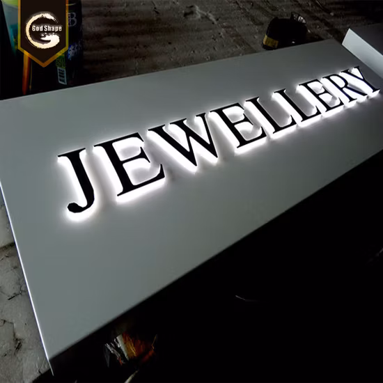 Von vorne beleuchtete LED-Leuchtbuchstaben für die Wanddekoration